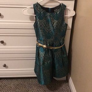 Green and gold dress